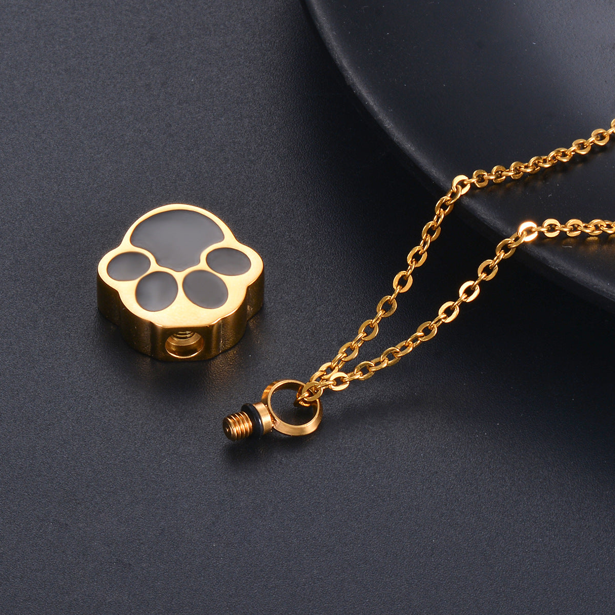 A Walk to Remember: Urn Necklace with Pet Footprint