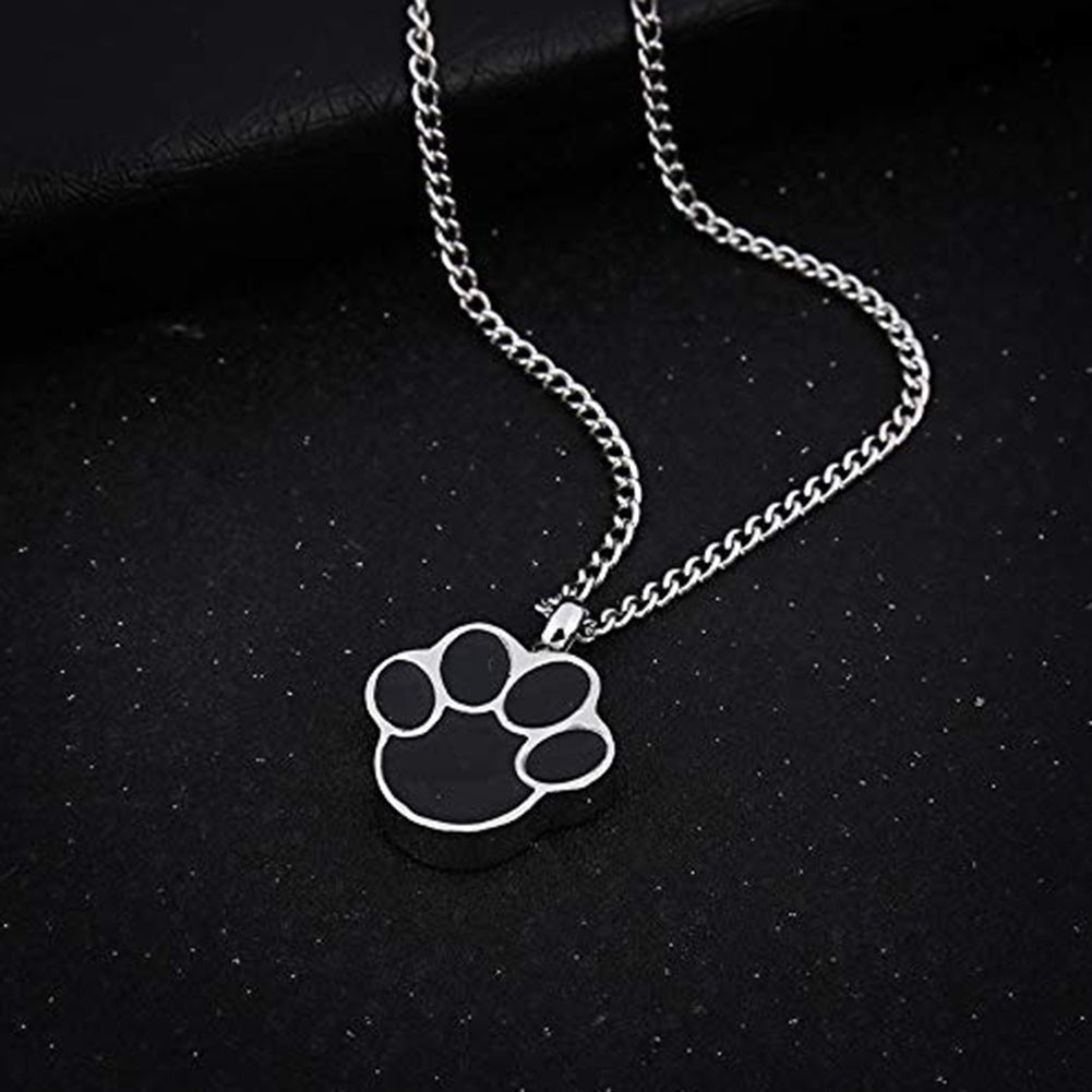 A Walk to Remember: Urn Necklace with Pet Footprint