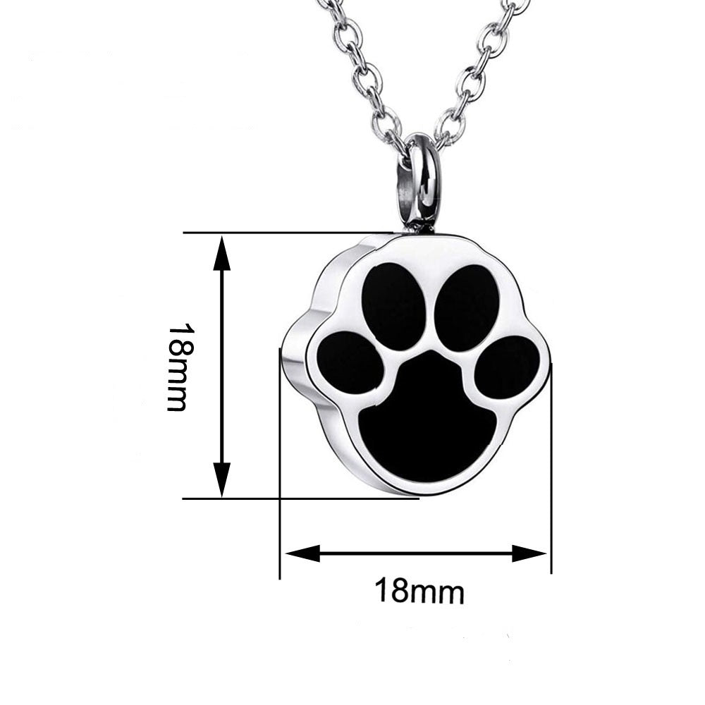 A Walk to Remember: Urn Necklace with Pet Footprint